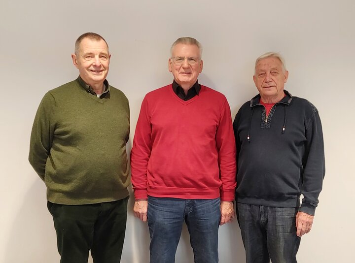 Die Sprecher der Fachstelle Radfahren (v. l.): Hans-Bodo Goldbeck, Wolfgang Diekmann und Karl-Heinz Huneke (Foto: LHB, Rahns)